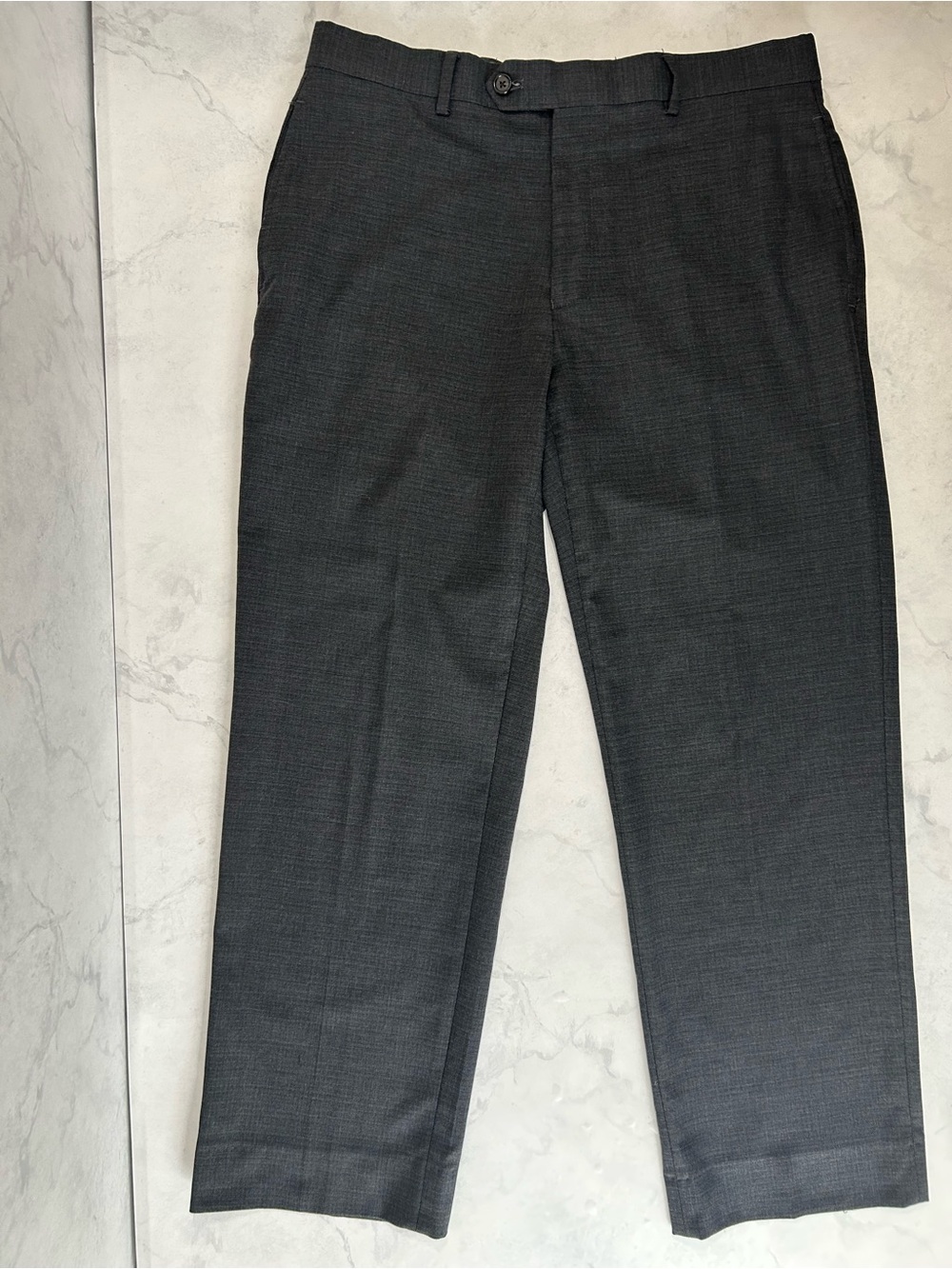 Ralph Lauren Men’s Dress Pants 32x30 Charcoal Gray Flat Front Stretch